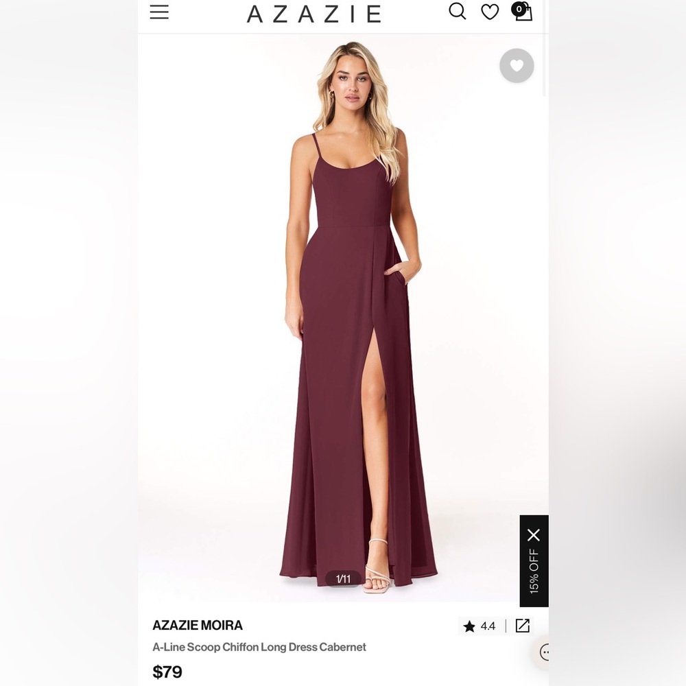Azazie Moira Cabernet dress